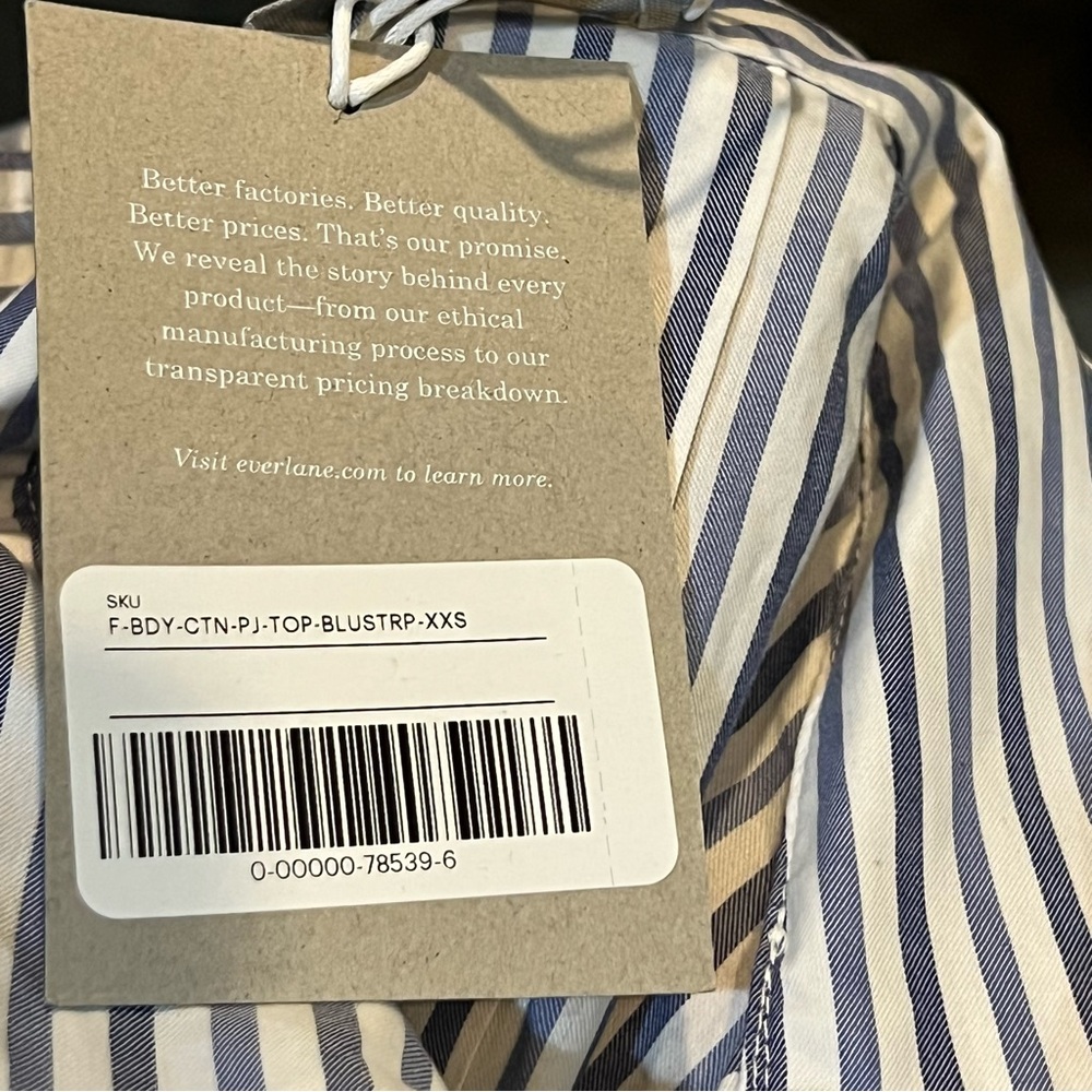 Everlane Boxy Striped Button Front Shirt Size XXS New - Picture 11 of 11